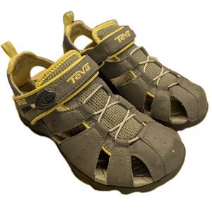 Teva Deacon Mermaid Sport Sandals Size 7 Hybrid Water Shoes Hiking Green Yellow